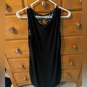 Solid black fitted dress